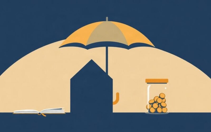 Illustration for "Emergency Fund Before Investing: How Much Is Enough?" showing emergency fund before investing