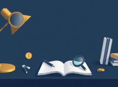 Illustration for "How to Evaluate Wealth Courses and Money-Mindset Products" showing how to evaluate wealth courses and money-mindset products
